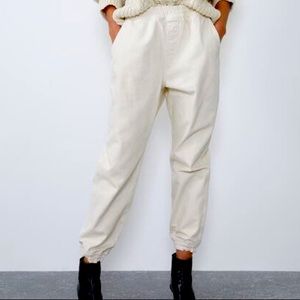 NWT Zara topstitched denim